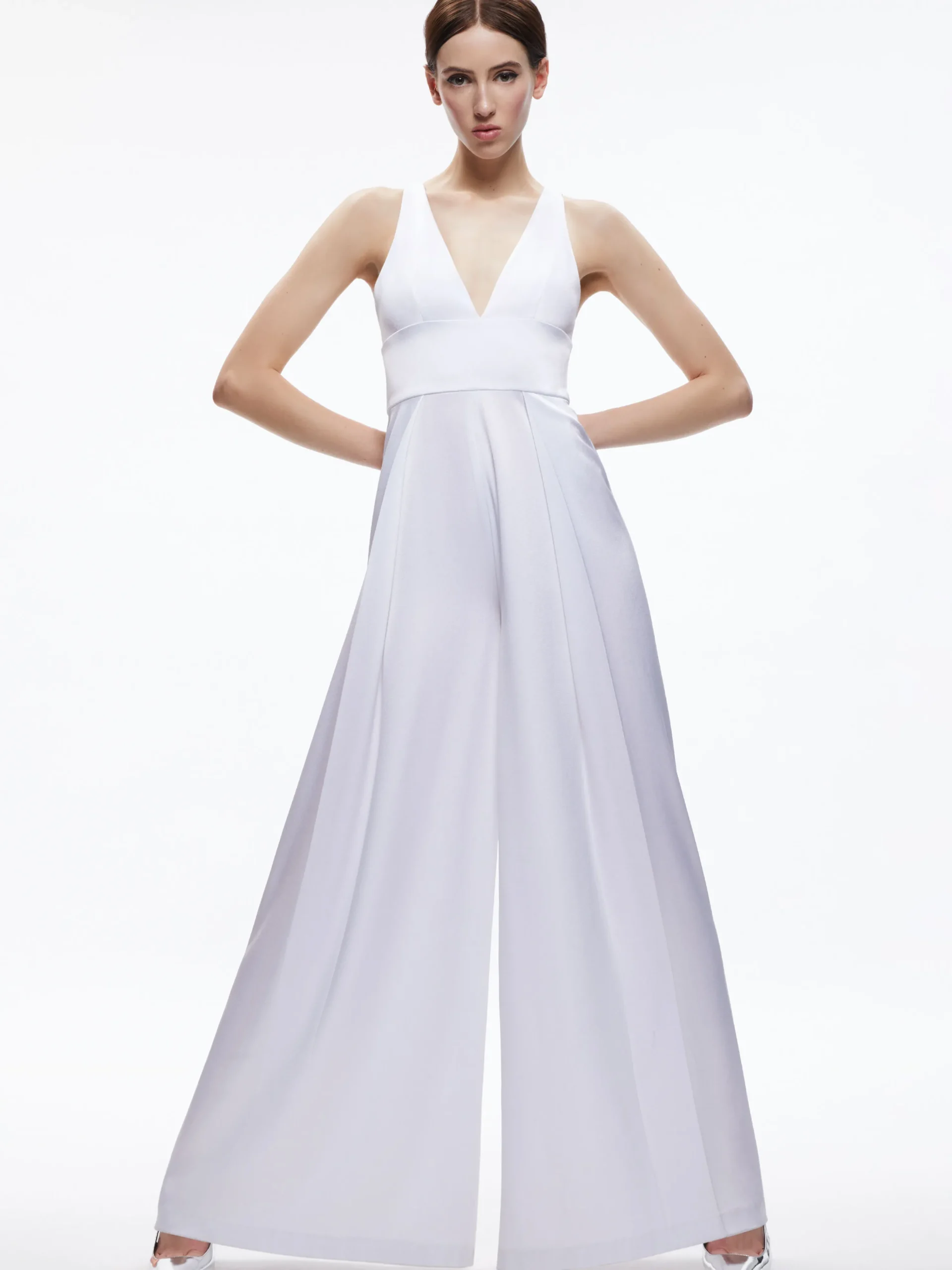 MYRTLE DEEP V-NECK WIDE LEG JUMPSUIT