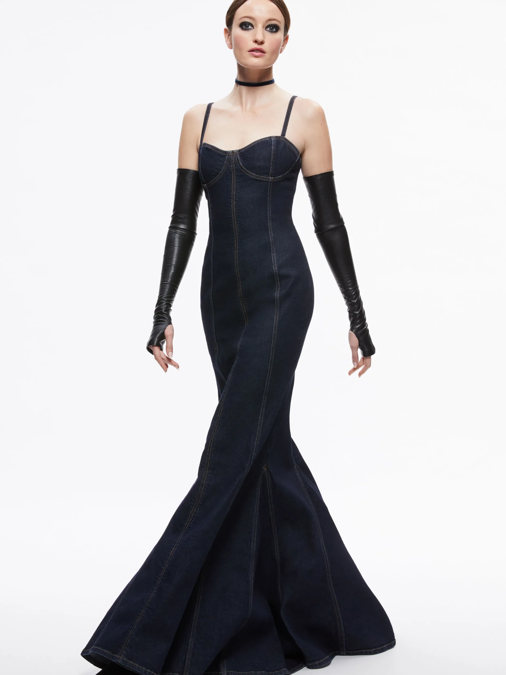 NATACHA GODET MAXI DENIM DRESS