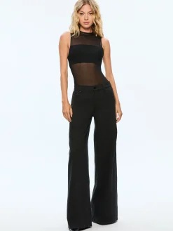 NICHOL HIGH NECK SLEEVELESS MESH BODYSUIT