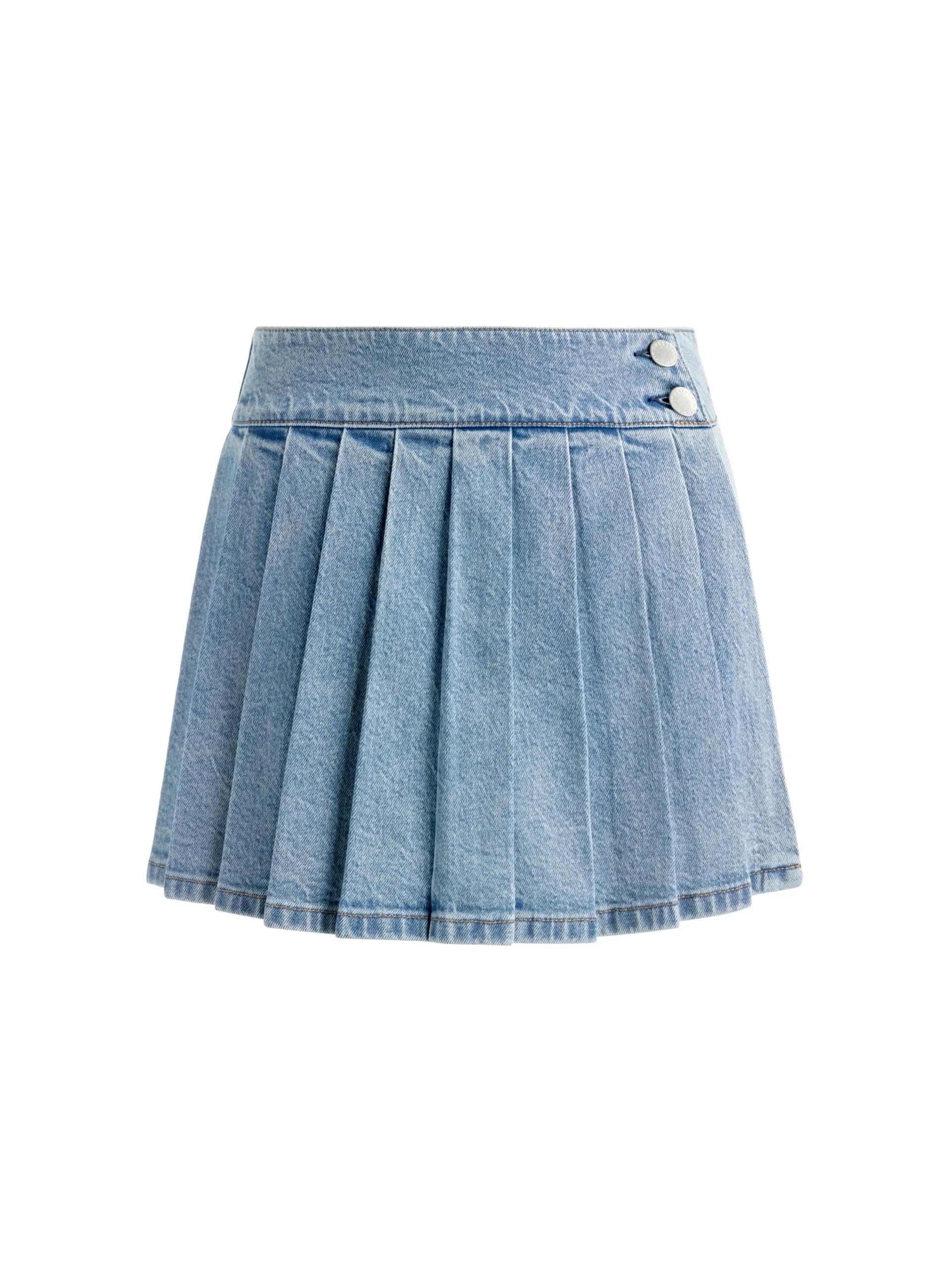 NOAH DENIM PLEATED SKORT
