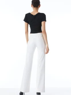OLIVIA VEGAN LEATHER BOOTCUT PANT