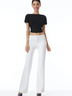 OLIVIA VEGAN LEATHER BOOTCUT PANT