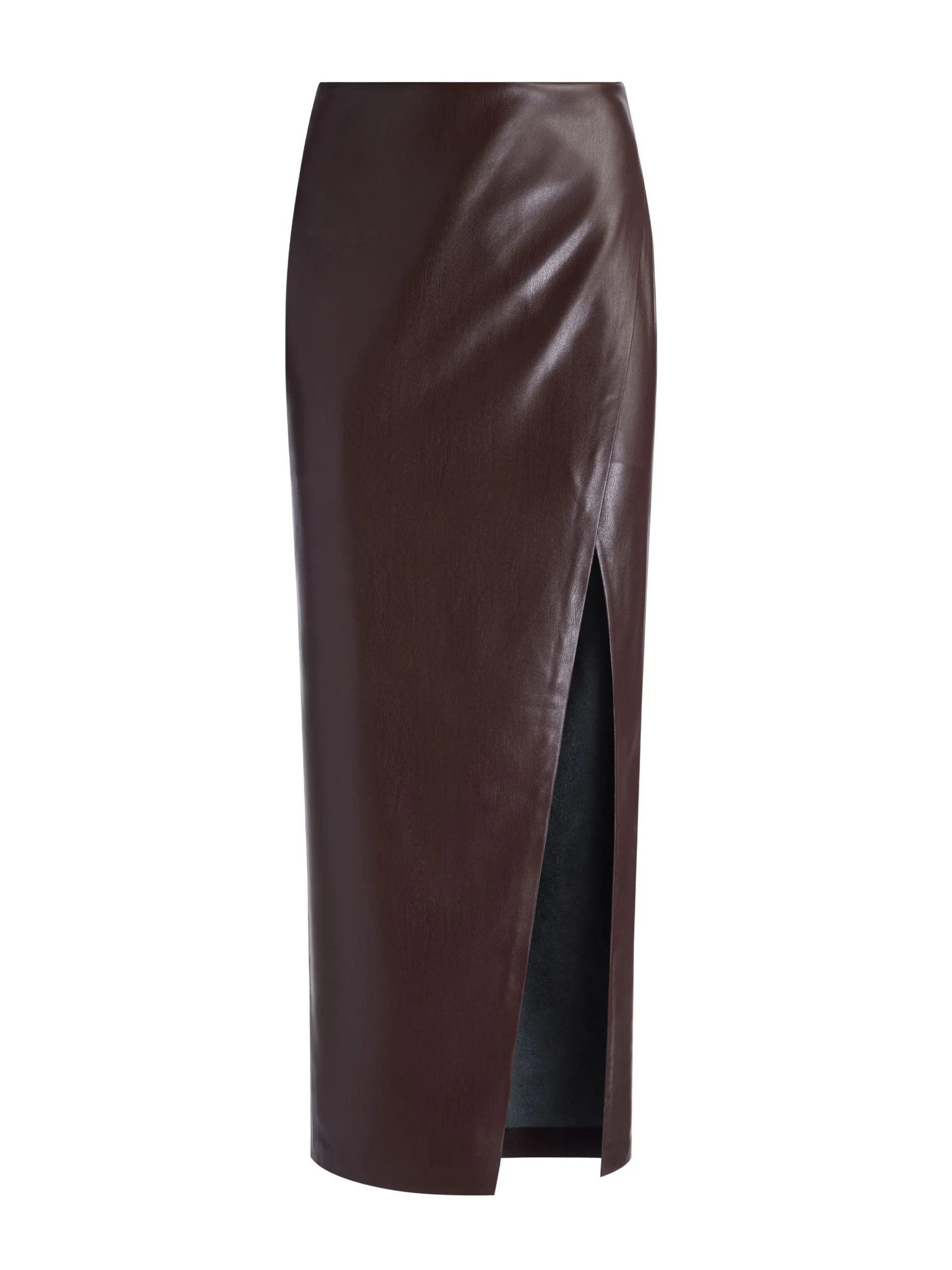 PEARLE VEGAN LEATHER BUSTIER TOP + SIOBHAN VEGAN LEATHER MAXI SKIRT