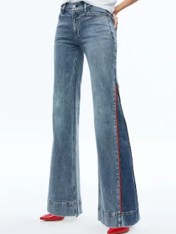 REY SIDE ZIPPER WIDE LEG JEAN