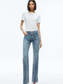 REY SIDE ZIPPER WIDE LEG JEAN