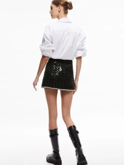 RUBI SEQUIN TWEED MINI SKIRT