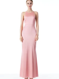SAMIA HALTER NECK FISHTAIL GOWN
