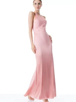 SAMIA HALTER NECK FISHTAIL GOWN
