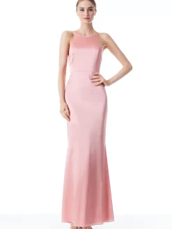 SAMIA HALTER NECK FISHTAIL GOWN