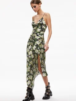 SHAWNA ASYMMETRICAL SLIP DRES