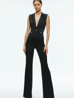 SHOSHANNA SLEEVELESS TUXEDO JUMPSUIT