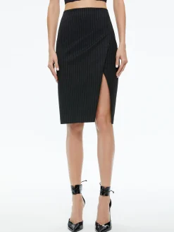 SIOBHAN FRONT WRAP MIDI SKIRT