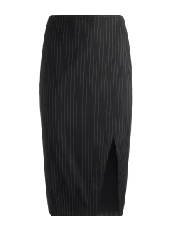 SIOBHAN FRONT WRAP MIDI SKIRT