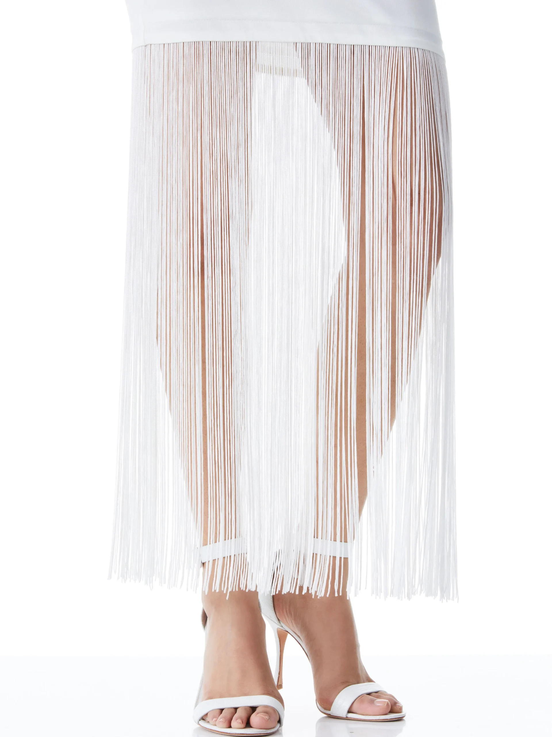 STEPH TWIST NECK FRINGE DRESS