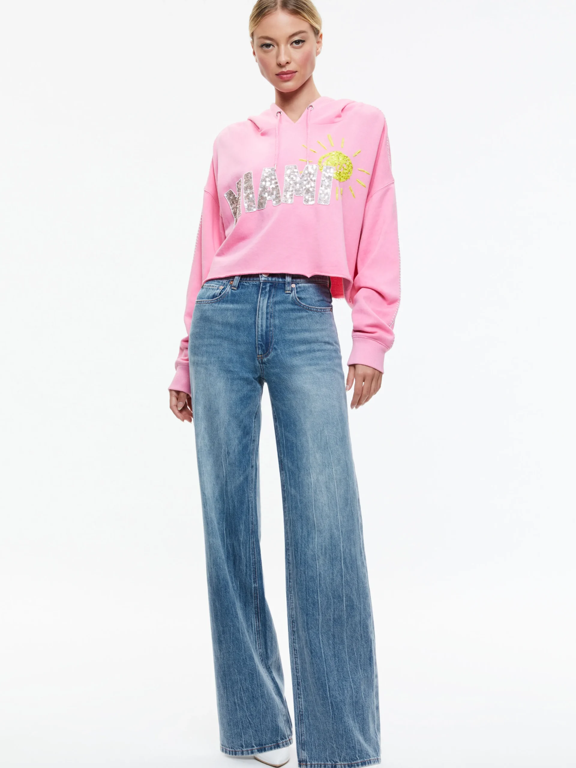 SUNNY BOXY CROPPED HOODIE