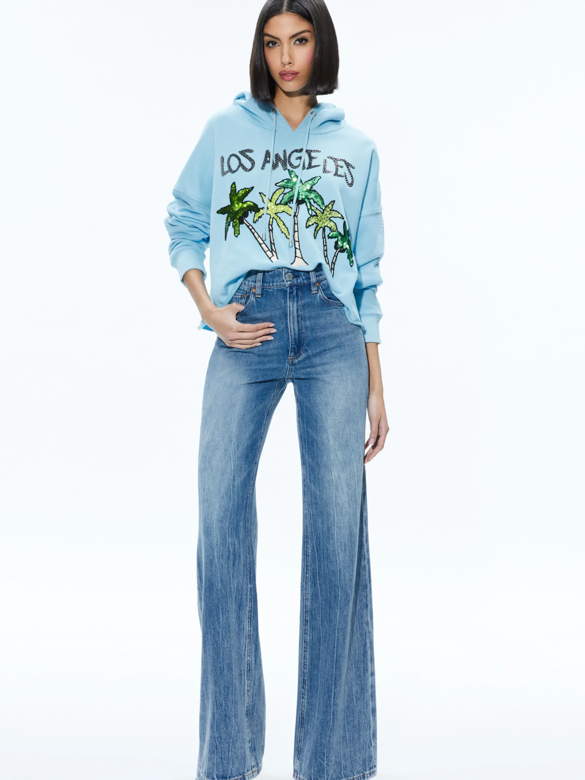 SUNNY BOXY CROPPED HOODIE