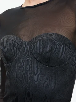TAKAKO MESH CREW NECK MINI DRESS