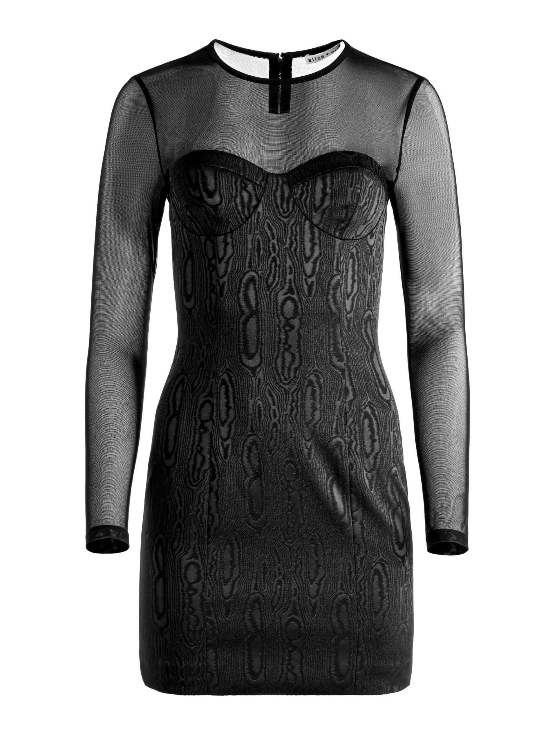 TAKAKO MESH CREW NECK MINI DRESS