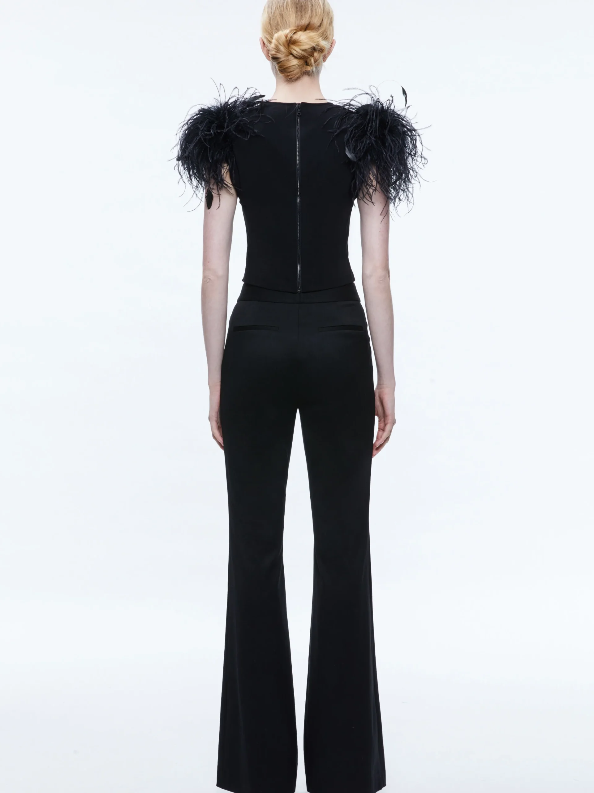 TAMICA FEATHER DETAIL TOP