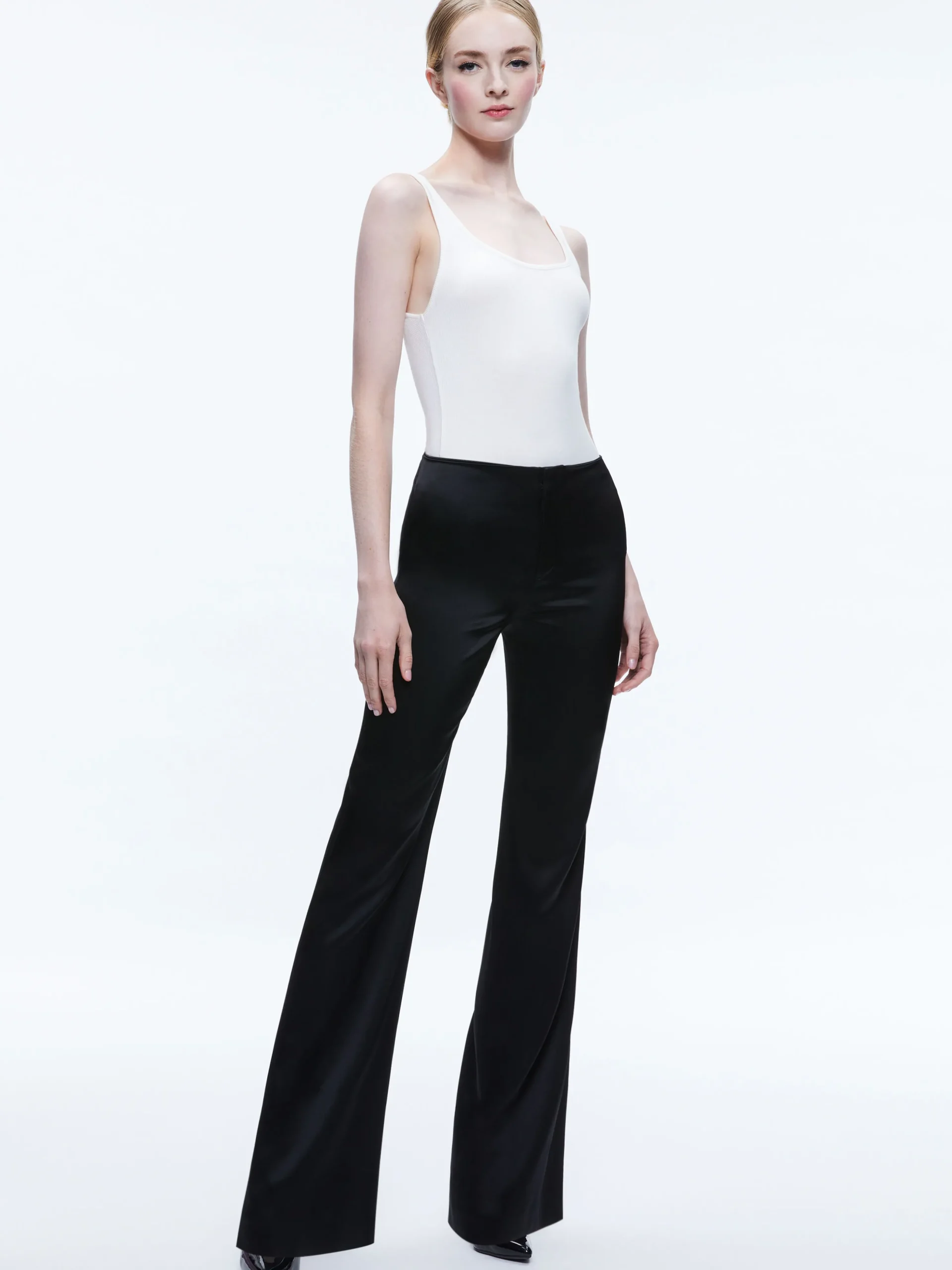 TEENY SATIN BOOTCUT PANT