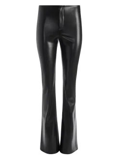TEENY VEGAN LEATHER FLARE PANT