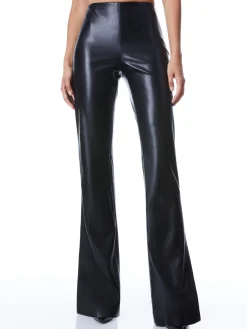 TEENY VEGAN LEATHER SIDE SLIT PANT