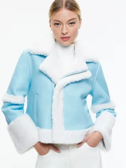 TENY VEGAN LEATHER CROPPED COAT