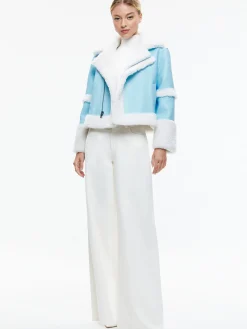 TENY VEGAN LEATHER CROPPED COAT