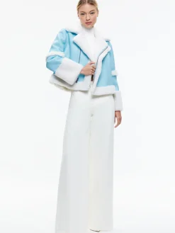 TENY VEGAN LEATHER CROPPED COAT