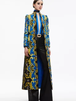 THOMAS EMBROIDERED MAXI COAT