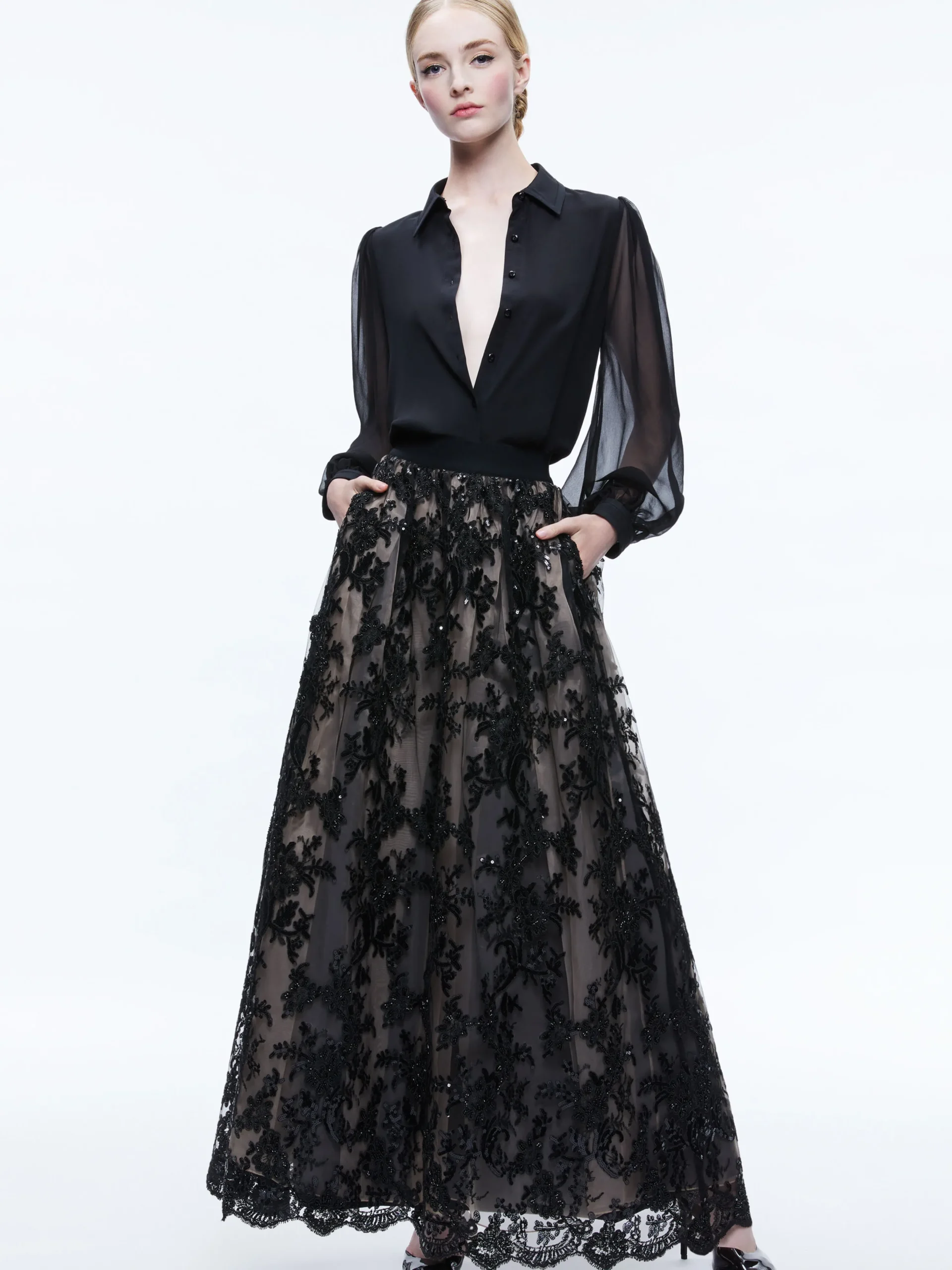TINA EMBELLISHED GOWN SKIRT