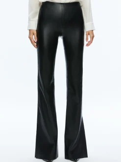 TINA VEGAN LEATHER SPLIT HEM PANT