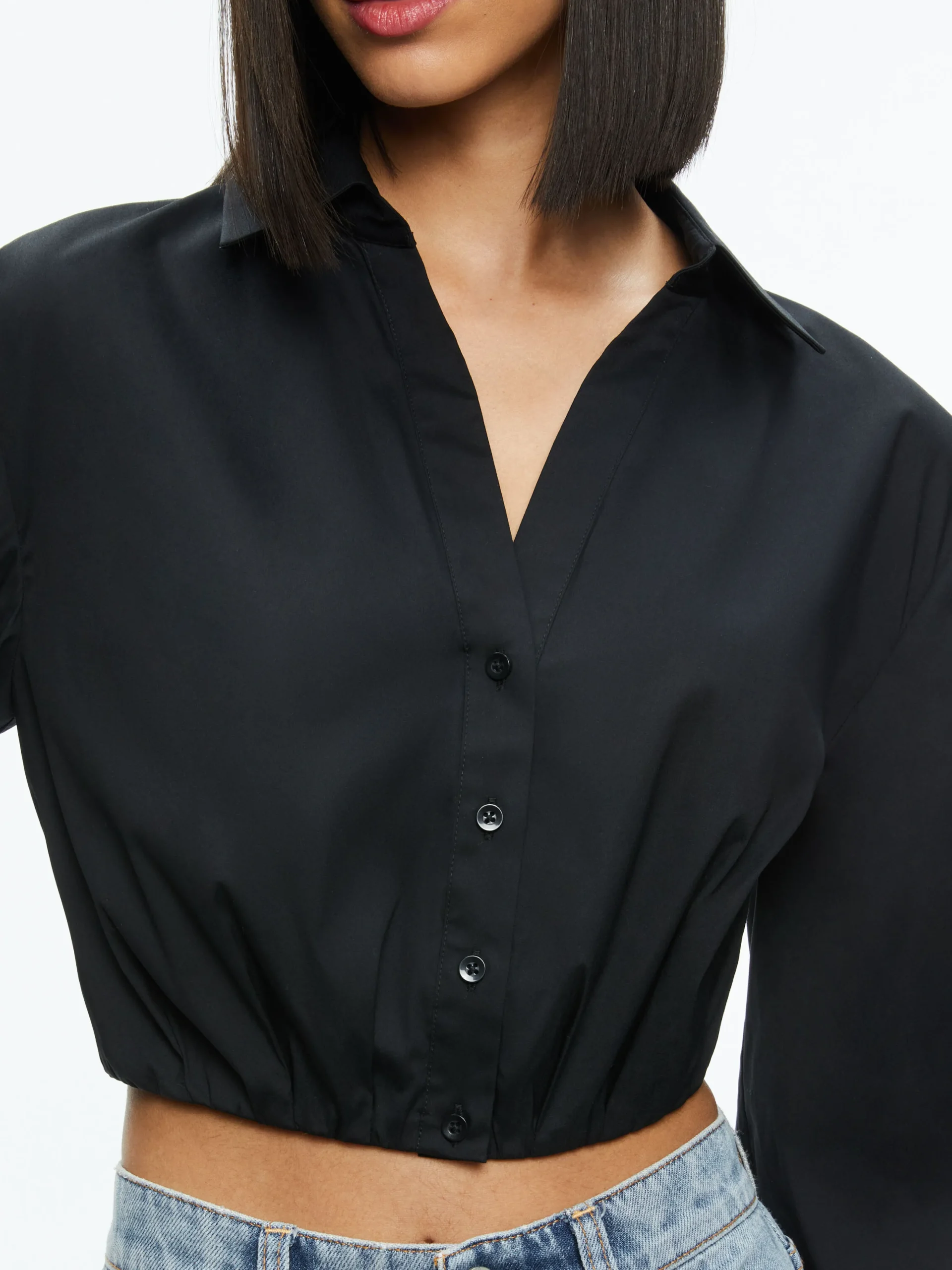 TRUDY CROPPED BUTTON DOWN