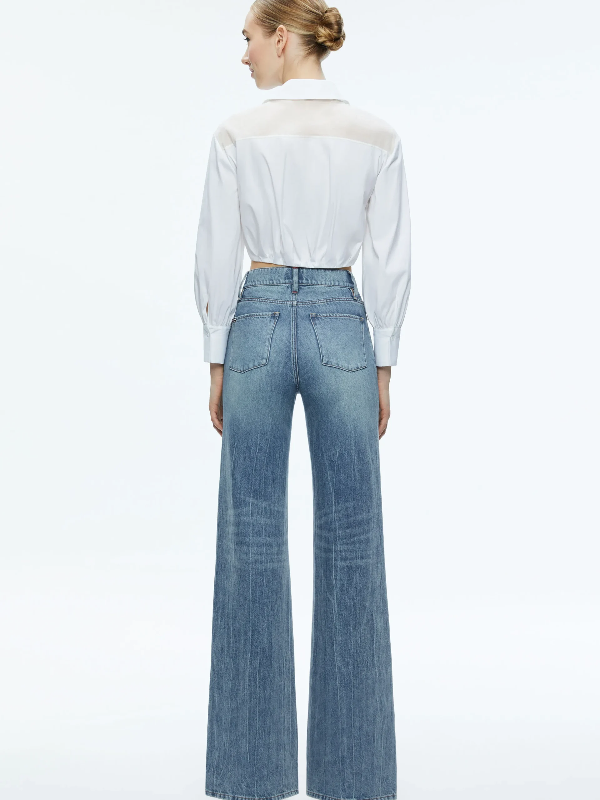 TRUDY CROPPED BUTTON DOWN