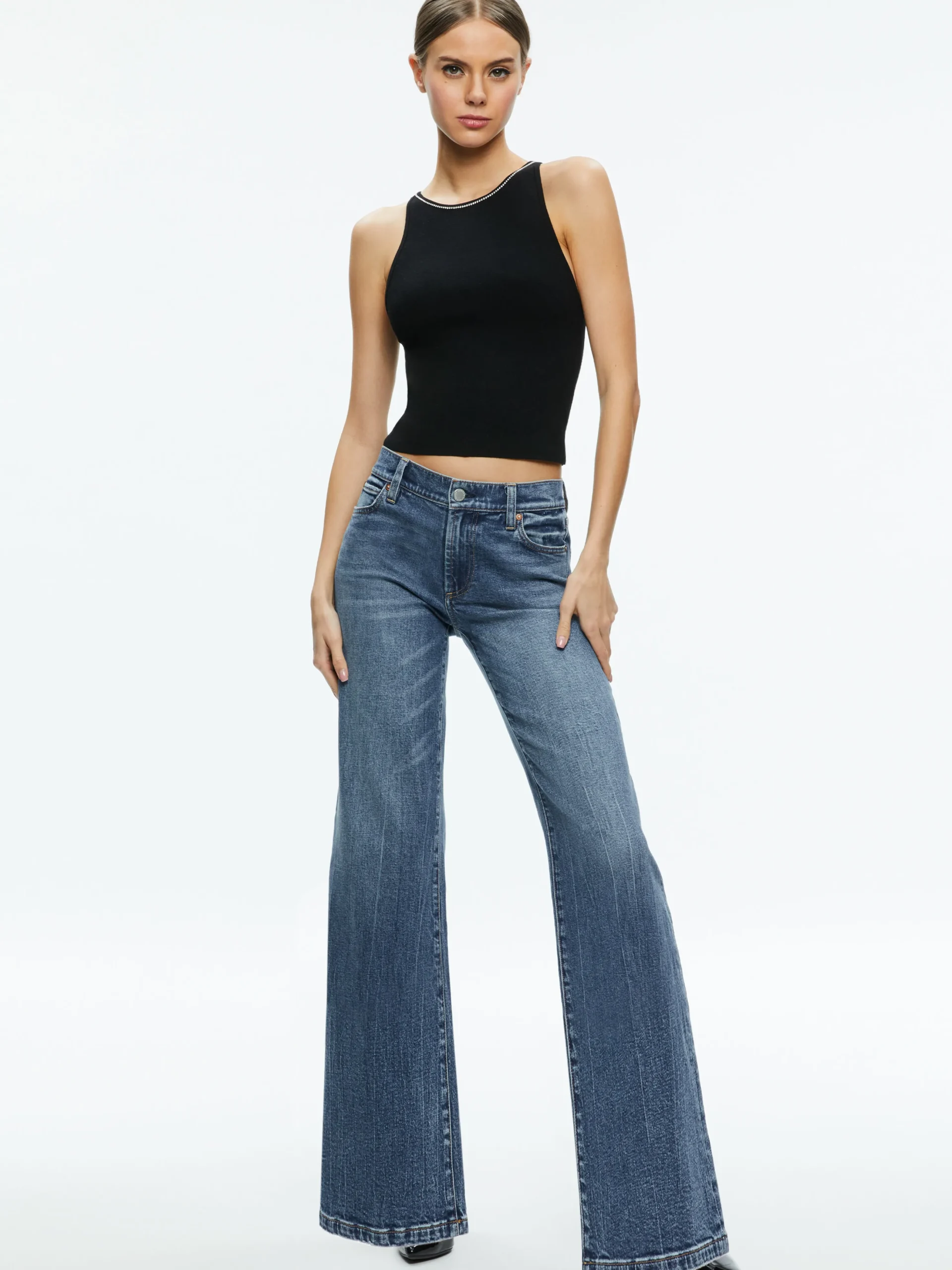 VAL CRYSTAL FRINGE CUTOUT TANK