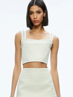 VICENTA EMBELLISHED STRUCTURED CORSET + ECENIA MINI SKIRT