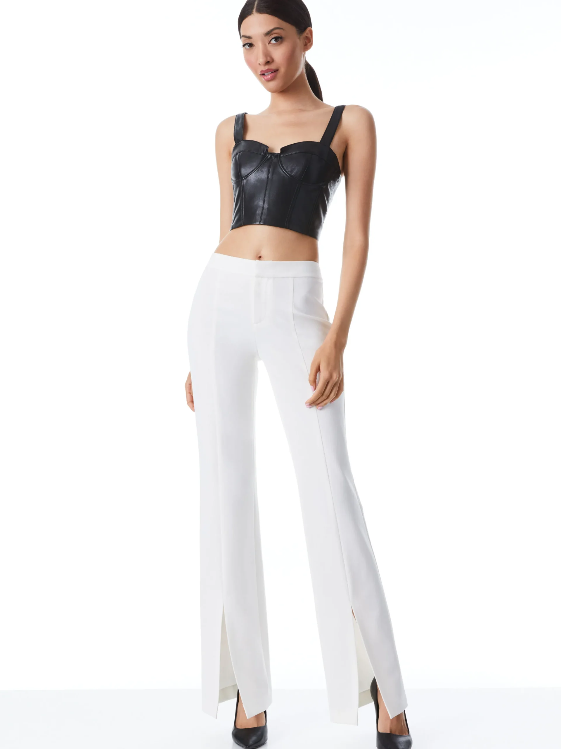 WALKER SLIM FRONT SLIT PANTS
