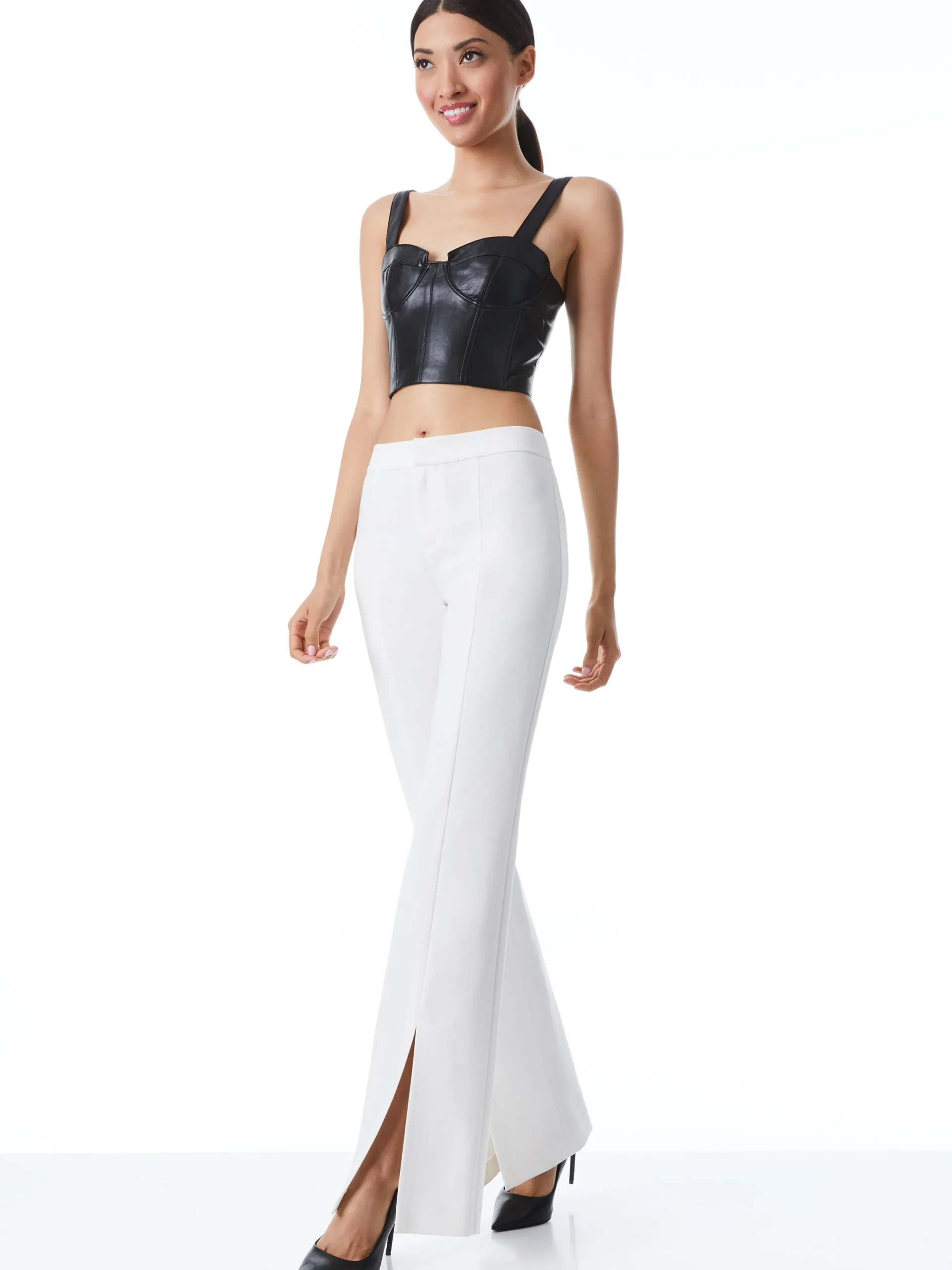 WALKER SLIM FRONT SLIT PANTS