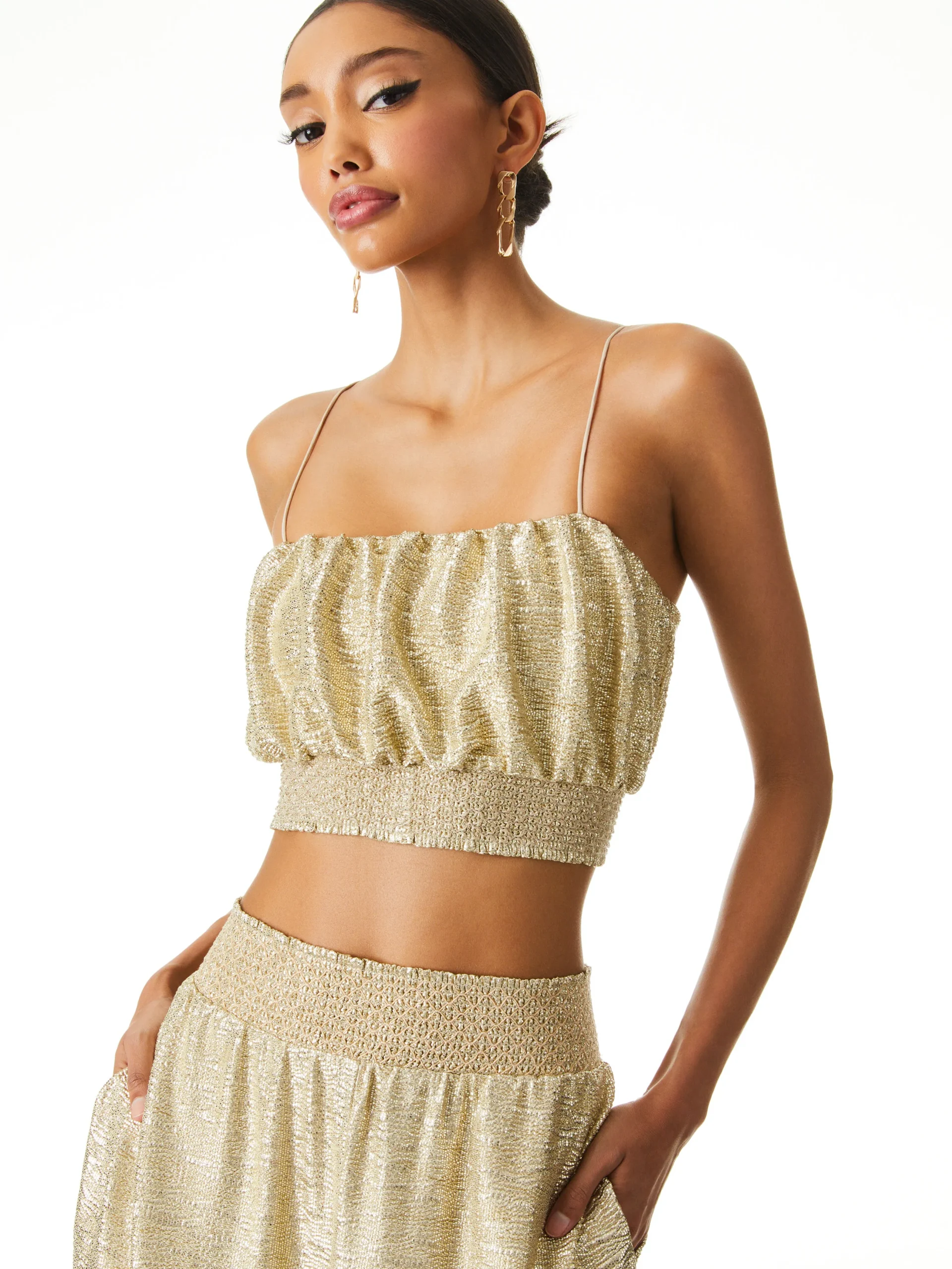 WENDEE RUCHED CROP TOP