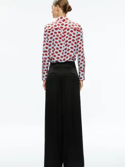 WILLA PLACKET TOP WITH PIPING