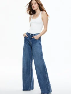 YARDLEY DENIM JACKET + TRISH MID RISE BAGGY JEAN